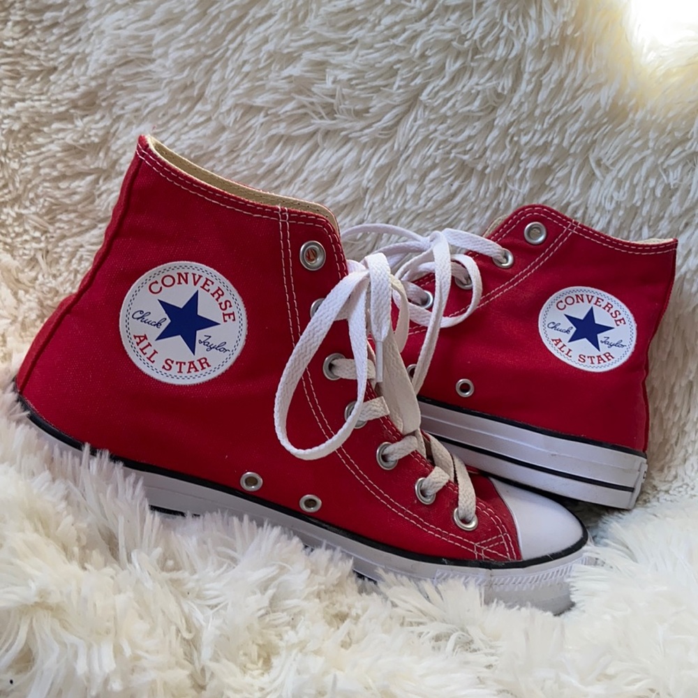 Red High Top Converse
